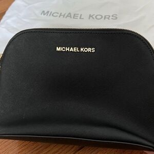 Michael Kors Black Crossbody Bag with Gold Accents